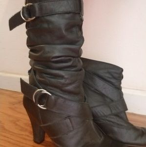 Steve Madden Leather slouch Boots, mid calf